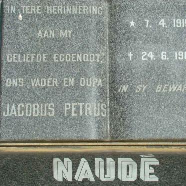 NAUDE Jacobus Petrus 1915-1981