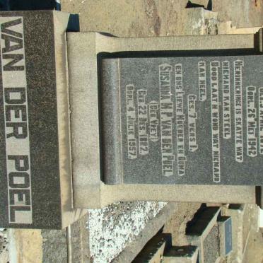 POEL John William, van der 1872-1942 &amp; Susanna M.P. VREY 18?2-1957