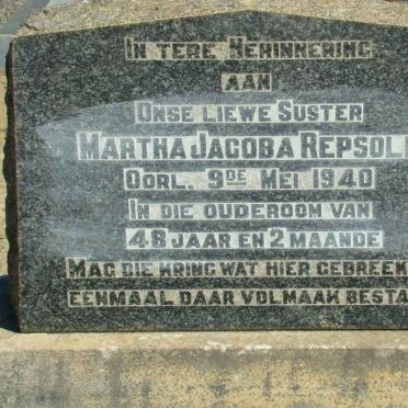 REPSOLD Martha Jacoba -1940 