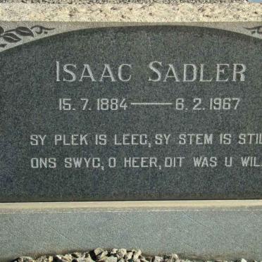 SADLER Isaac 1884-1967