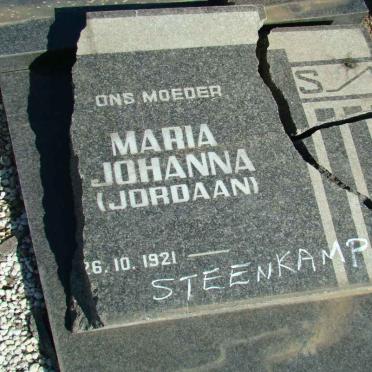 STEENKAMP Maria Johanna nee JORDAAN 1921-