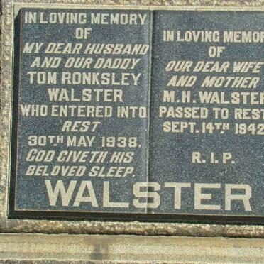 WALSTER Tom Ronksley -1938 &amp; M.H. -1942