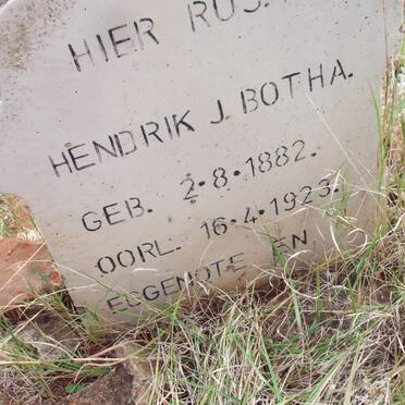 BOTHA Hendrik J. 1882-1923