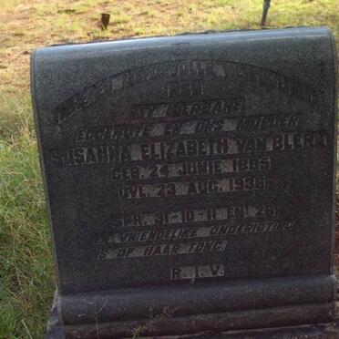 BLERK Susanna Elizabeth, van 1885-1936