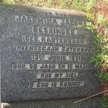 BESSINGER Jacomina Jacoba nee RAUTENBACH -1931