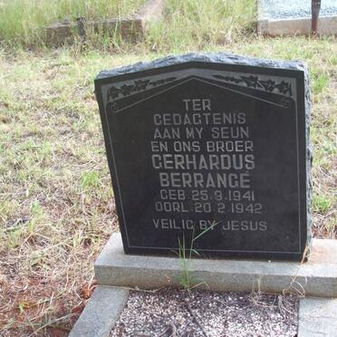 BERRANGÉ Gerhardus 1941-1942