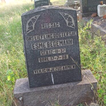 BEGEMANN Esme 1937-1938