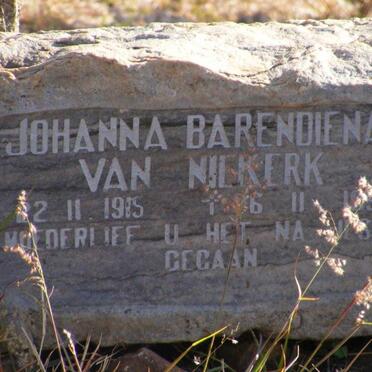 NIEKERK Johanna Barendina, van 1915-1991