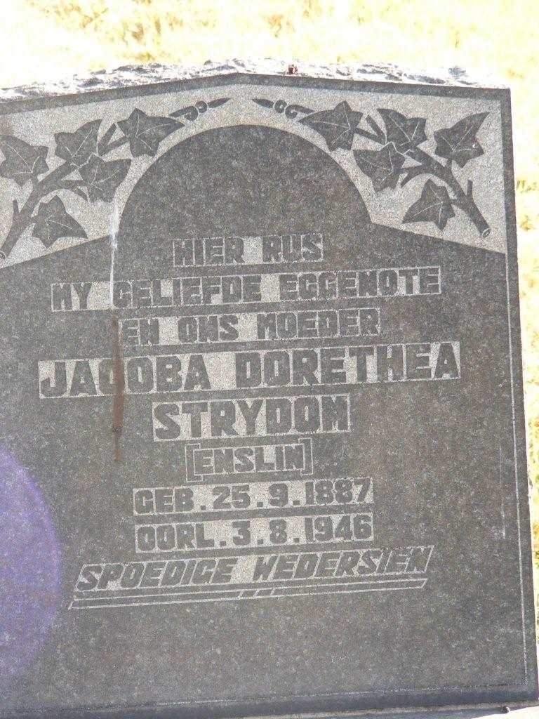 STRYDOM Jacoba Dorethea nee ENSLIN 1887-1946