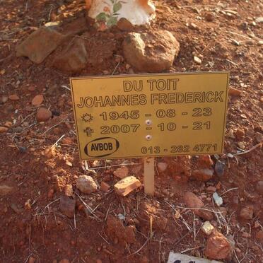 TOIT Johannes Frederick, du 1945-2007