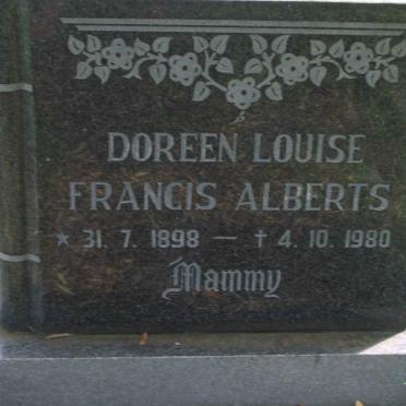ALBERTS Doreen Louise Francis 1898-1980