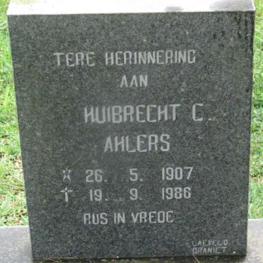 AHLERS Huibrecht C. 1907-1986