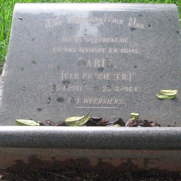 CLOETE Sarie nee POTGIETER 1901-1964