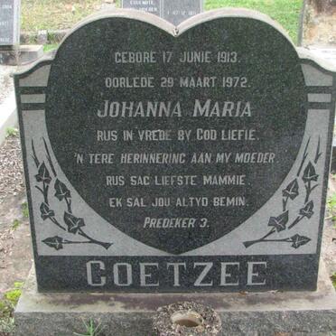 COETZEE Johanna Maria 1913-1972