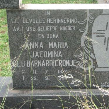 CRONJÉ Pieter Barend 1922-1975 &amp; Anna Maria Jacomina BARNARD 1924-1984