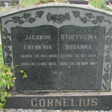 CORNELIUS Jacobus Frederik 1892-1972 &amp; Stoffelina Susanna 1899-1987