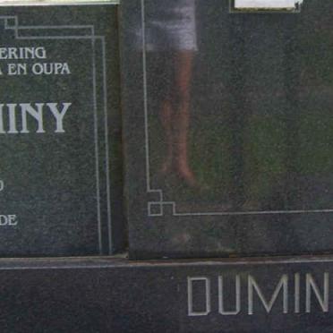DUMINY F.B. 1919-2002 &amp; Hester Isabella Du Plessis NAUDE 1916-1978