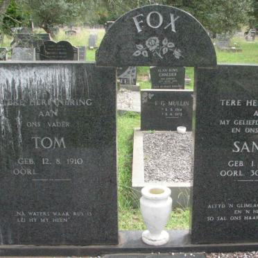 FOX Tom 1910-  &amp; Sannie 1928-1973