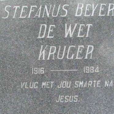 KRUGER Stefanus Beyers de Wet 1916-1984