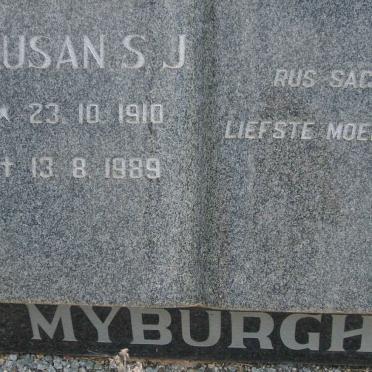 MYBURGH Susan S.J. 1910-1989