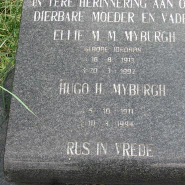MYBURGH Hugo H. 1911-1994 &amp; Ellie M.M. JORDAAN 1913-1992