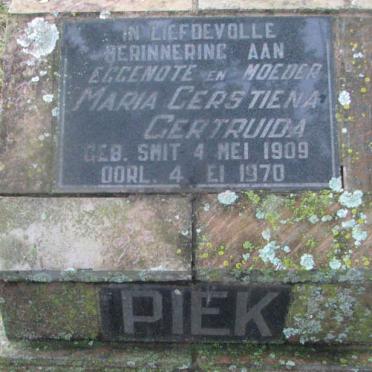 PIEK Maria Gerstiena Gertruida nee SMIT 1909-1970