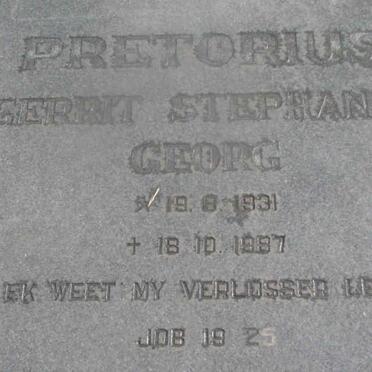 PRETORIUS Gerrit Stephanus Georg 1931-1987