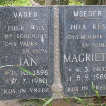STRYDOM Jan 1896-1980 &amp; Magrieta 1902-1989