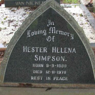 SIMPSON Hester Helena 1889-1978