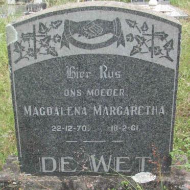 WET Magdalena Margaretha, de 1870-1961