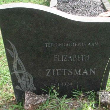 ZIETSMAN Elizabeth 1924-