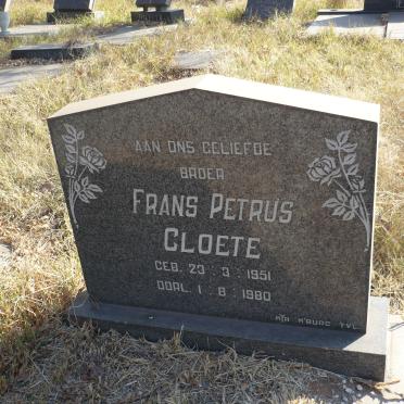 CLOETE Frans Petrus 1951-1980
