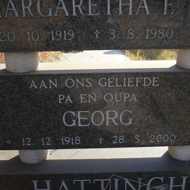 HATTINGH Georg 1918-2000 &amp; Johanna Margaretha T. 1919-1980