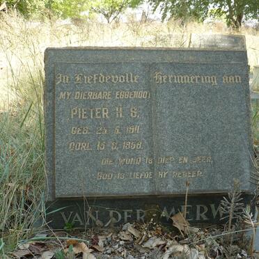 MERWE Pieter H.S., van der 1911-1958