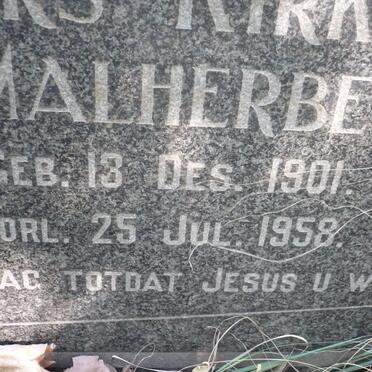 MALHERBE Summers Kirkwood 1901-1958