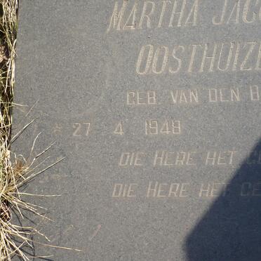 OOSTHUIZEN Martha Jacoba nee VAN DEN BERG 1948-