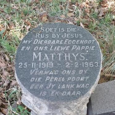 TONDER Matthys, van 1919-1963