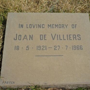 VILLIERS Joan, de 1921-1966