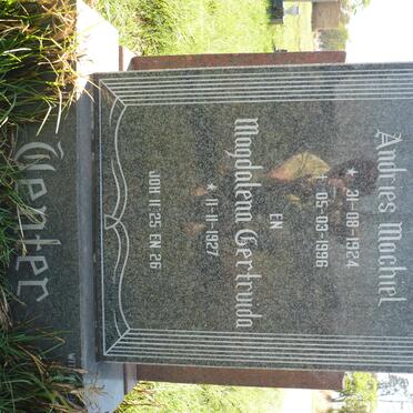 VENTER Andries Machiel 1924-1996 &amp; Magdalena Gertruida 1927-