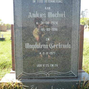 VENTER Andries Machiel 1924-1996 &amp; Magdalena Gertruida 1927-