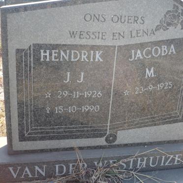WESTHUIZEN Hendrik J.J., van der 1926-1990 &amp; Jacoba M. 1925-