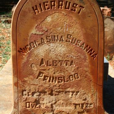 PRINSLOO Nicolasina Susanna Aletta 1877-1879