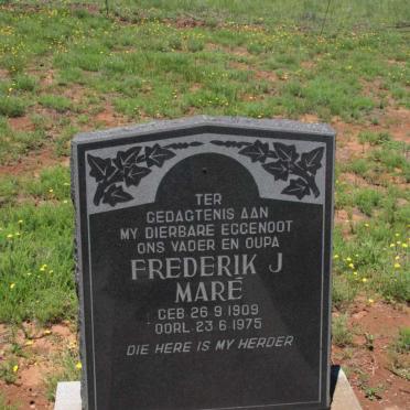 MARÉ Frederik J. 1909-1975