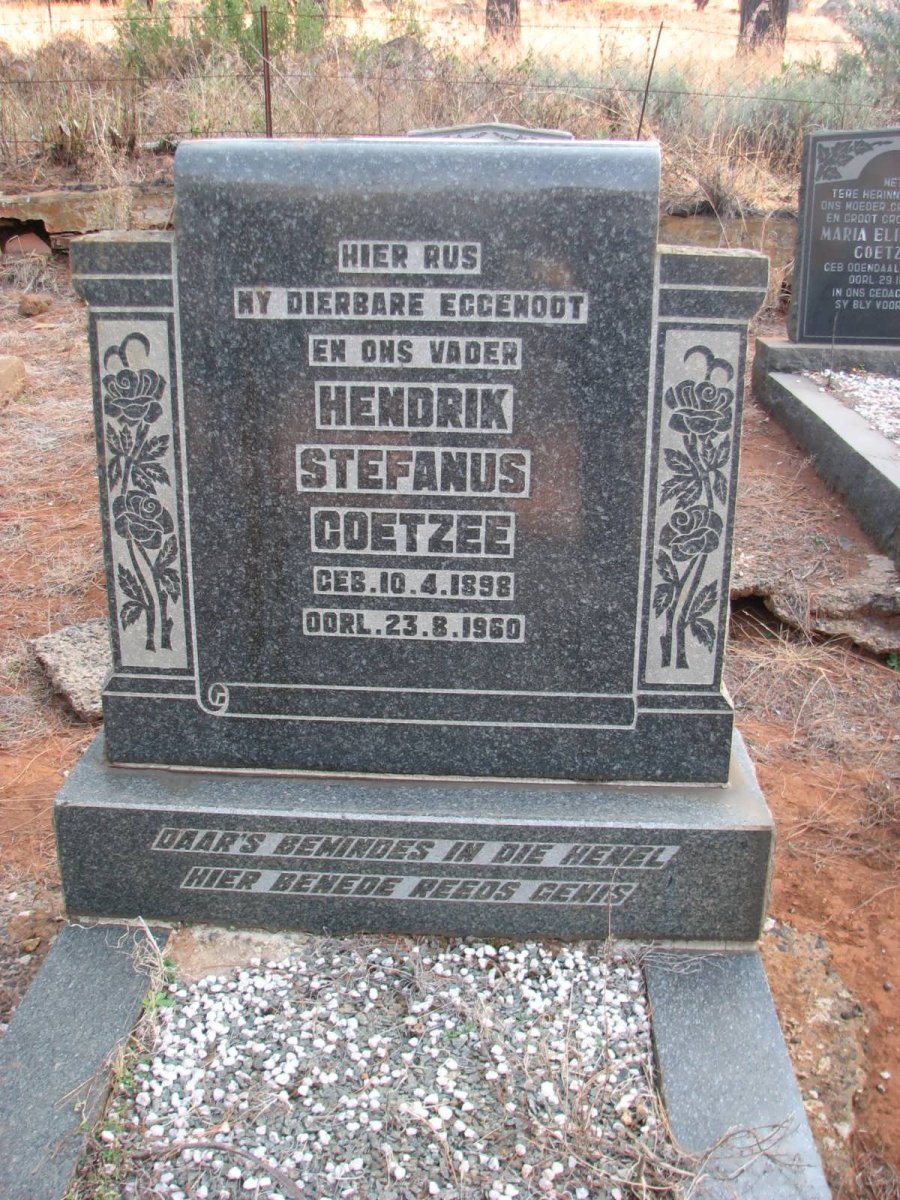 COETZEE Hendrik Stefanus 1898-1960 