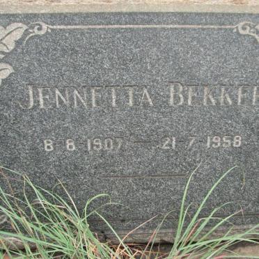 BEKKER Jennetta 1907-1958