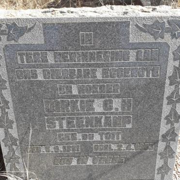 STEENKAMP Dirkie C.H. nee DU TOIT 1881-1953