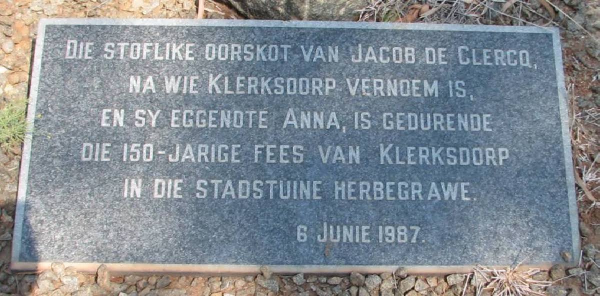 CLERCQ Jacob, de &amp; Anna 