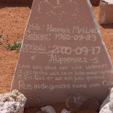 MAKLARO Hannelie 1980-2000