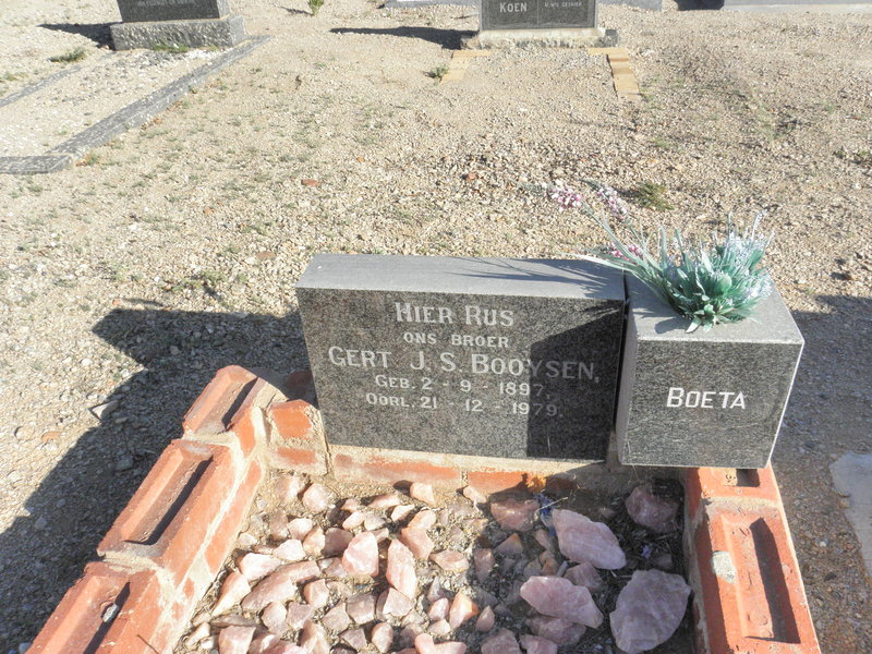 BOOYSEN Gert J.S. 1897-1979