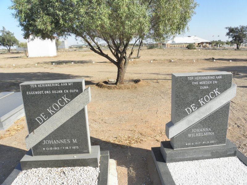 KOCK Johannes M., de 1913-1975 & Johanna Wilhelmina 1917-2001